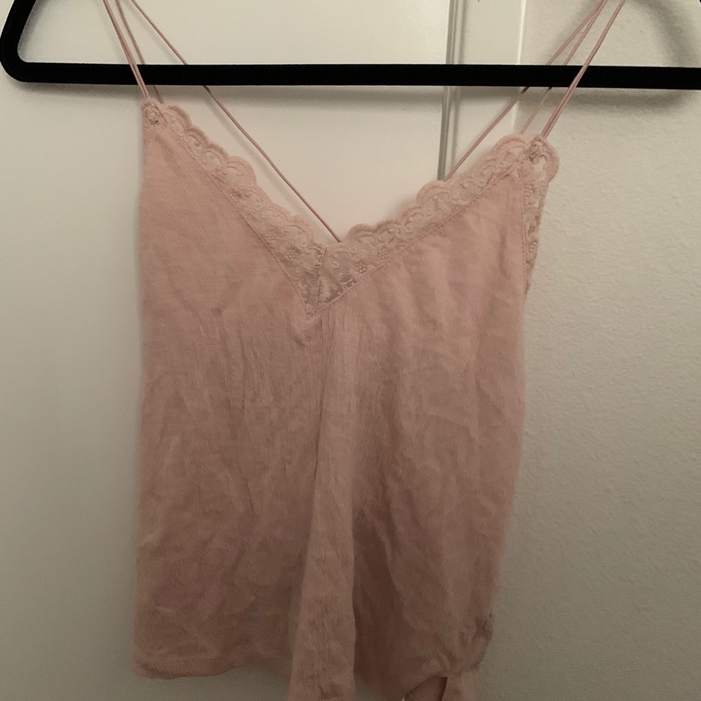 pink lace top